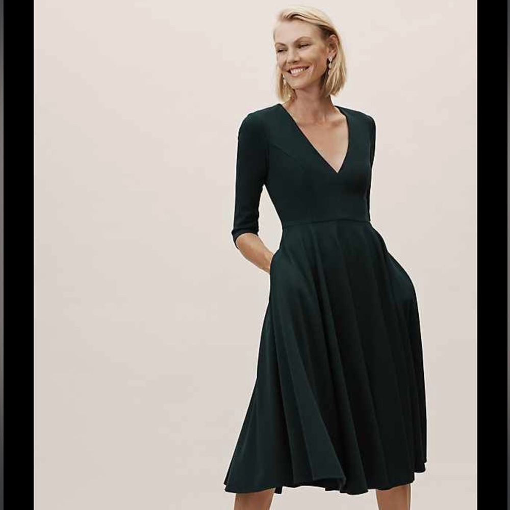 BHLDN Valdis dress in Emerald 🌲 EUC